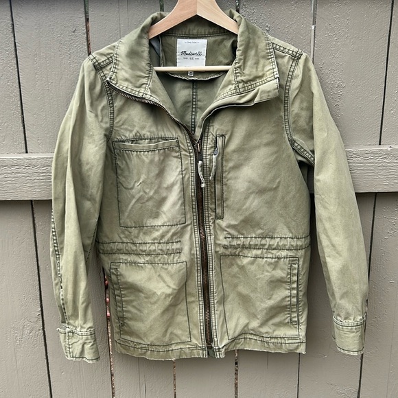 Madewell Fleet Jacket Green Size Medium Chore Coat Barn Coat Utility Jacket Sz M - Picture 5 of 9